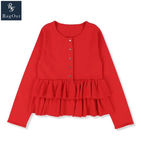 レディース　ティアードニットカーディガン（RagOut）