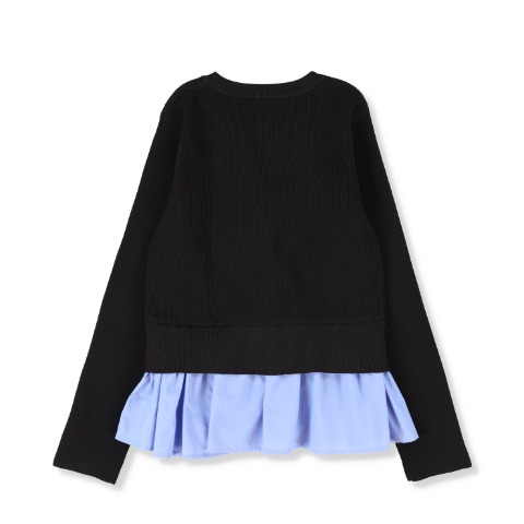 レディース　裾布帛切替ニットカーディガン（RagOut）