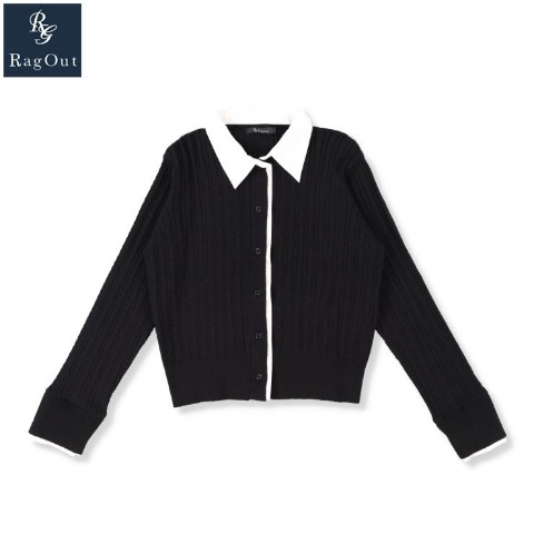 レディース　布帛切替ニットカーディガン（RagOut）
