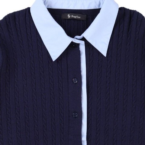 レディース　布帛切替ニットカーディガン（RagOut）