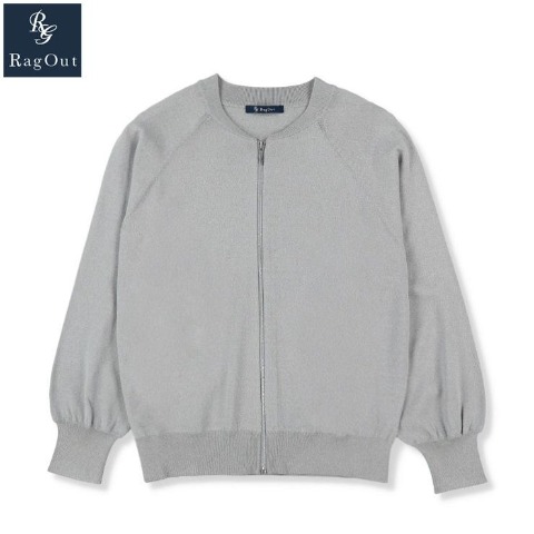 レディース　ジップニットカーディガン（RagOut）