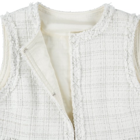 レディース　ラメ使いペプラムベスト（Kana×RagOut）