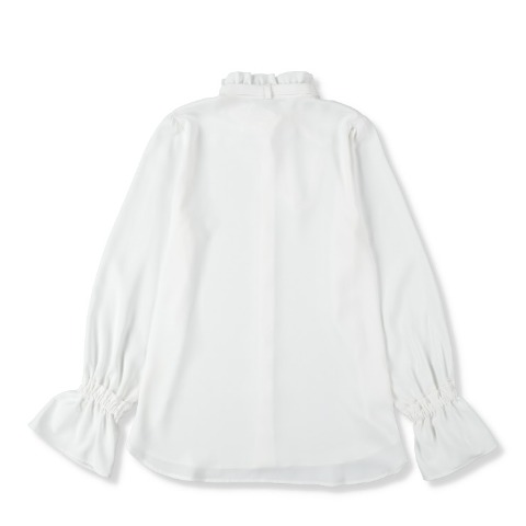 レディース　スタンドネックリボン使いブラウス（Kana×RagOut）