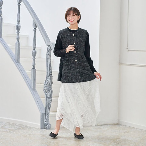 レディース　ペプラムジレ（RagOut）