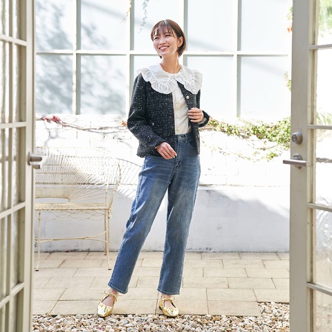 レディース　フリル使いブラウス（RagOut）