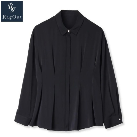 レディース　マルチファンクション襟付ペプラムブラウス（RagOut）