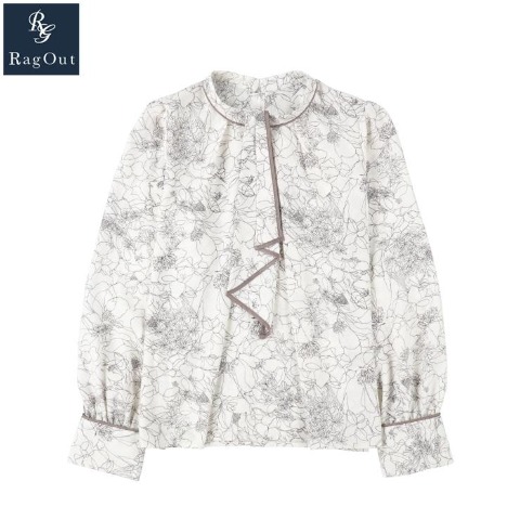 レディース　花柄ボウタイブラウス（RagOut）