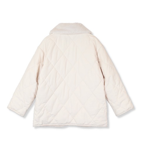 レディース　襟ファー切替キルトジャケット（RagOut）