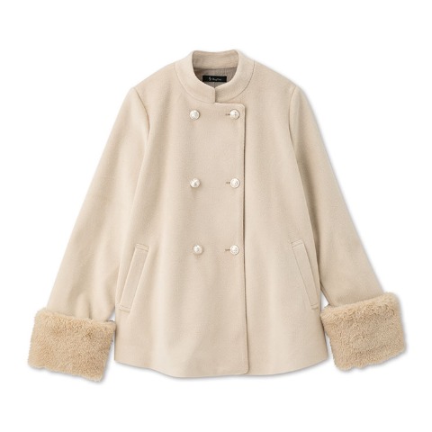 レディース　袖シャギーコート（RagOut）