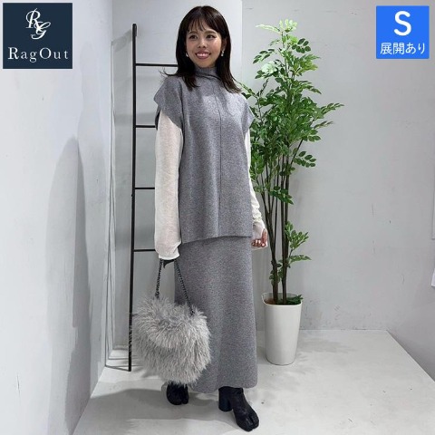 レディース【S～L】　ミラノリブナロースカート（yurina×RagOut）