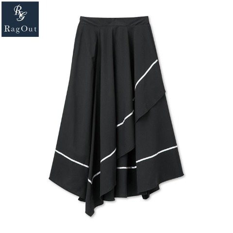 レディース　配色アシメスカート（RagOut）