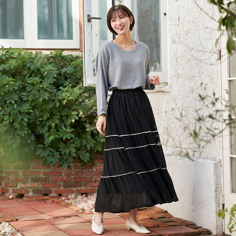 レディース　配色スカート（RagOut）