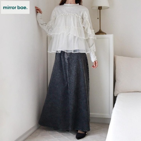 レディース　デニムスカート（mirror bae.）