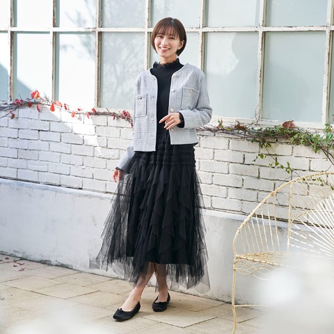 レディース　チュール使いスカート（RagOut）