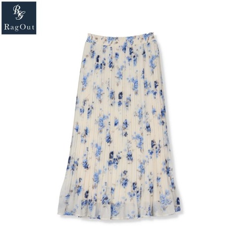 レディース　花柄プリーツスカート（RagOut）