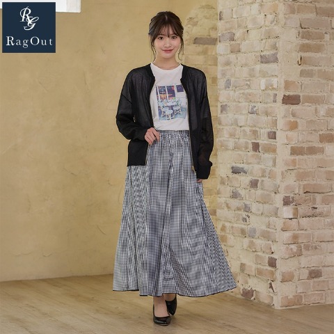 レディース　ギンガムチェックスカート（RagOut）
