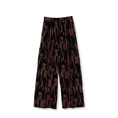 レディース　幾何学柄ワイドパンツ（RagOut）