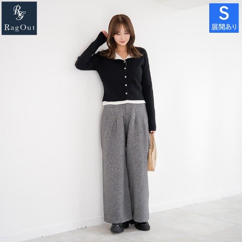 レディース【S～L】　タックストレートパンツ（nachico×RagOut）