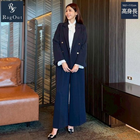 レディース【高身長】　細見え美人ベルト付ワイドパンツ（Yukika×RagOut）