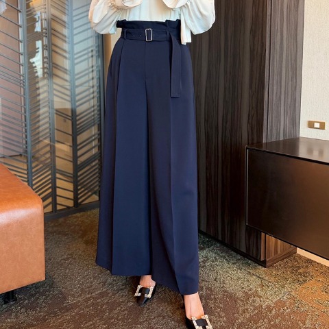 レディース【高身長】　細見え美人ベルト付ワイドパンツ（Yukika×RagOut）