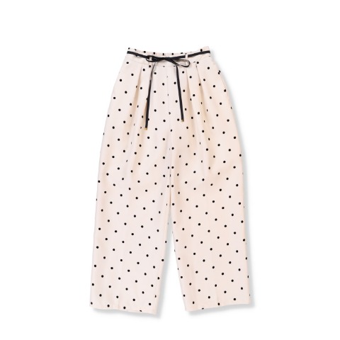 レディース　フロッキードット使いワイドパンツ（RagOut）