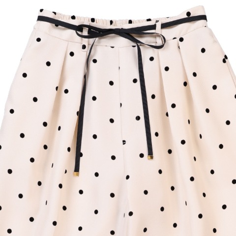 レディース　フロッキードット使いワイドパンツ（RagOut）