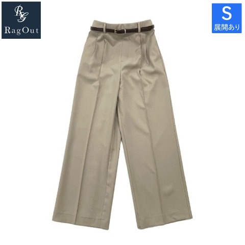 レディース【S～L】　ベルト付ワイドパンツ（RagOut）