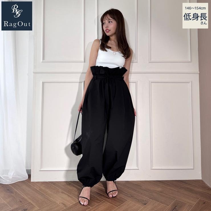 【最終値下げ】AFアーテファクト リネン100%バルーンシルエットサルエルパンツ レディース【低身長】 バルーンパンツ（Yurina×RagOut） | アベイル