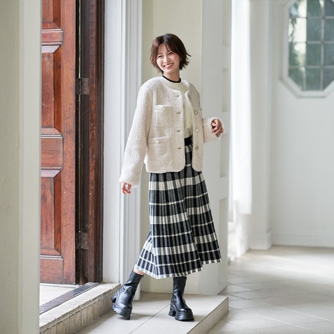 レディース　ニットプルオーバー+スカートセット（RagOut）