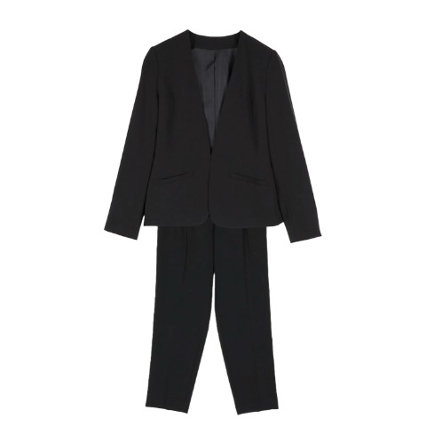 レディース【M～LL】　ジャケット+クロップドパンツセット（RagOut）