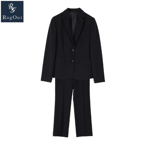 レディース【M～LL】　ジャケット+スカート+ストレートパンツセット（RagOut）