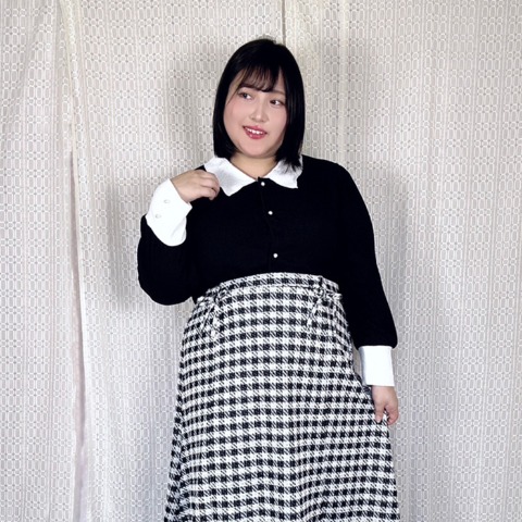レディース【2L～5L】　襟付きシャツ（RagOut×小早川くる美）