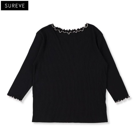 レディース　7分袖リブプルオーバー（SUREVE）