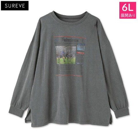 レディース【3L～6L】　ピグメントTシャツ（SUREVE）