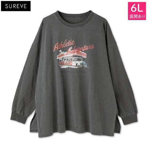 レディース【3L～6L】　ピグメントTシャツ（SUREVE）
