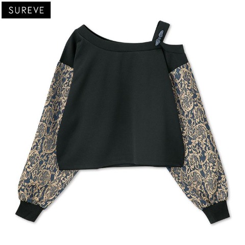 レディース　ジャガードプルオーバー（SUREVE BLACK）