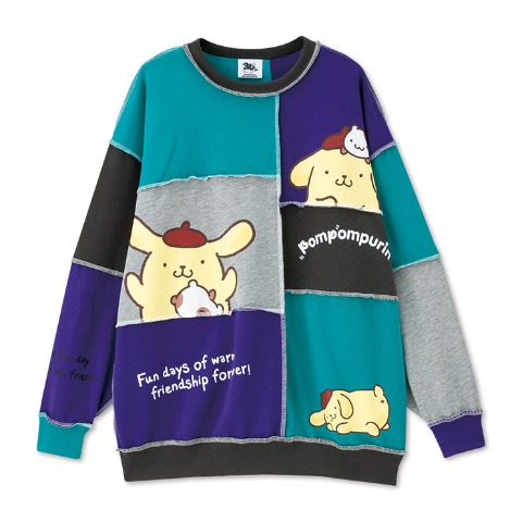 レディース　パッチワークプルオーバー（ポムポムプリン）