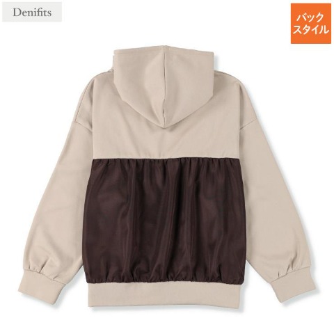 レディース　異素材切替パーカ（Denifit）