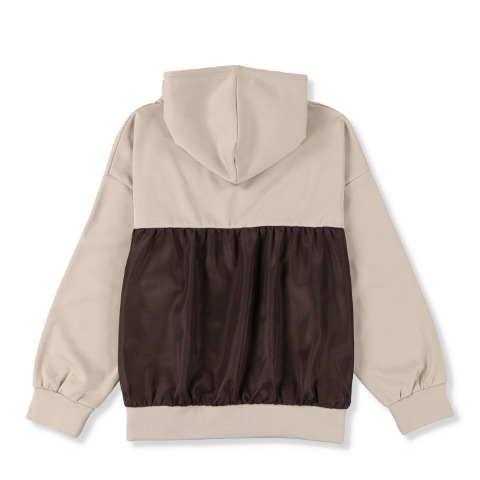 レディース【6L・8L】　異素材切替パーカ（Denifit）