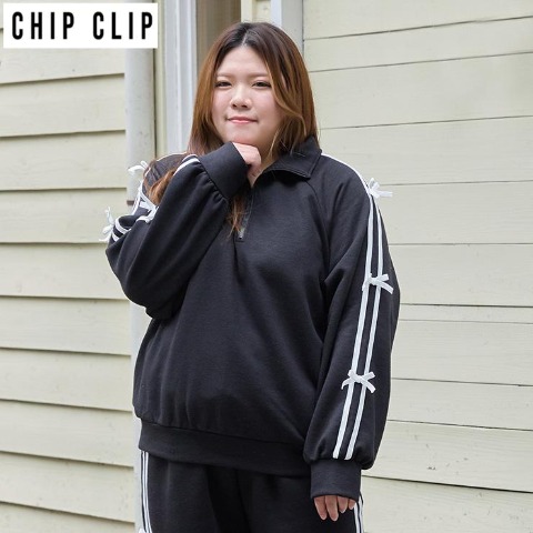 レディース　ハーフジッププルオーバー（CHIP CLIP）