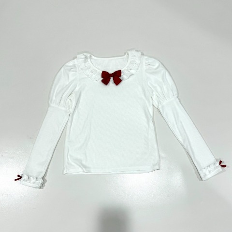 レディース　フリルTシャツ（まゆろん×majoretty）