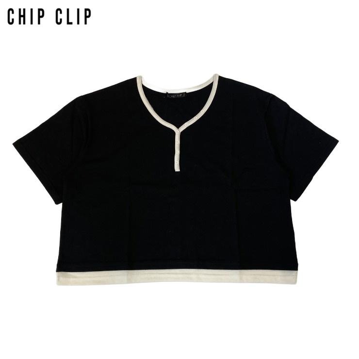 レディース【3L・4L】 ヘンリーネックTシャツ（CHIP CLIP） | アベイル