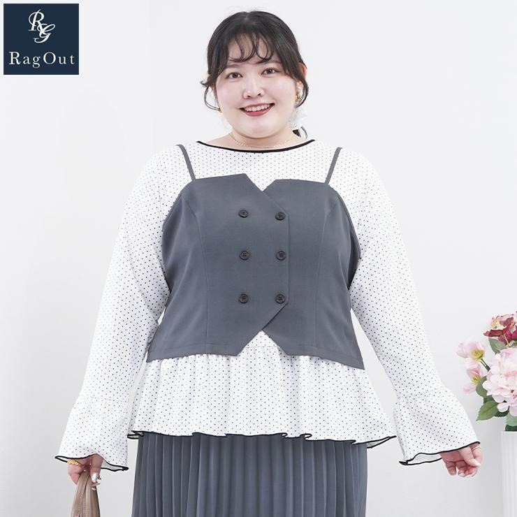 レディース【2L～4L】 ペプラムプルオーバー（RagOut×masami