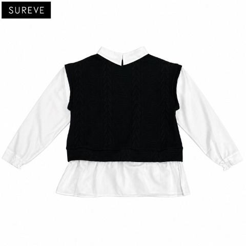 レディース【3L・4L】　レイヤードプルオーバー（SUREVE）