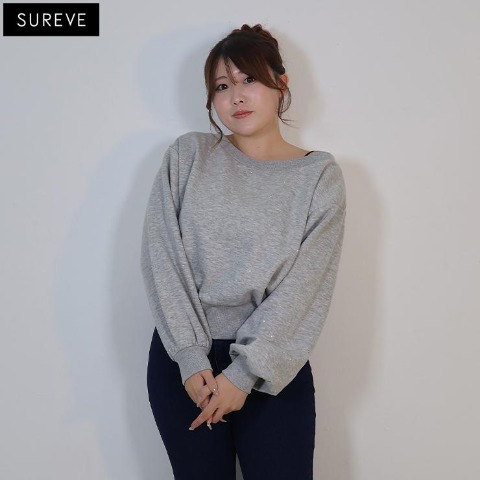 レディース【2L～4L】　装飾使いオフショルダープルオーバー（HANNA×SUREVE）