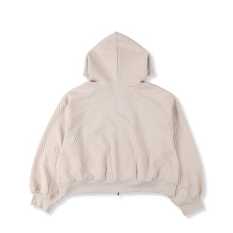 レディース【3L～5L】　ジャガードジップパーカ（SUREVE）