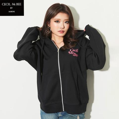 レディース　バックロゴジップパーカ（CECIL McBEE×SUREVE）