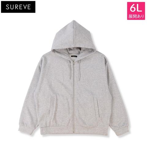 レディース【3L～6L】　ラメジップパーカ（SUREVE）