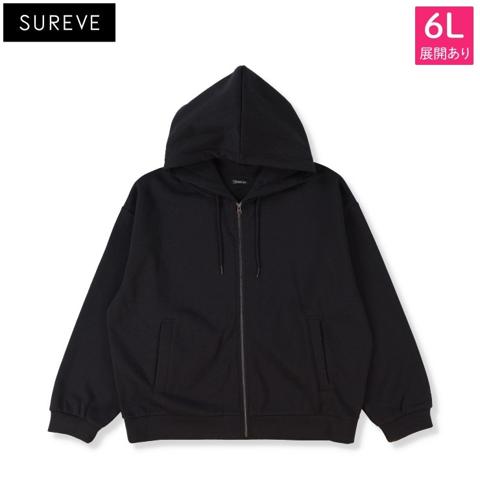レディース【3L～6L】　ラメジップパーカ（SUREVE）