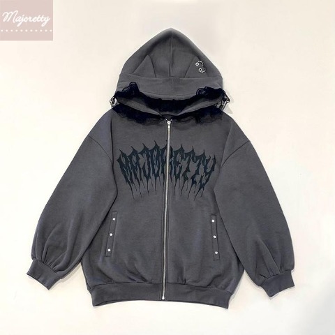 レディース　耳付きジップパーカ（majoretty）